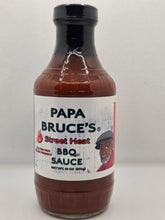Load image into Gallery viewer, 18 oz. Papa Bruce&#39;s &quot;Street Heat&quot; BBQ sauce (No high fructose corn syrup/ gluten free/ vegan friendly)
